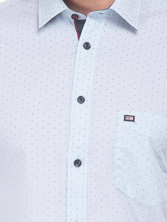 blue printed casual shirt - 17616906 - Zoom Image - 5