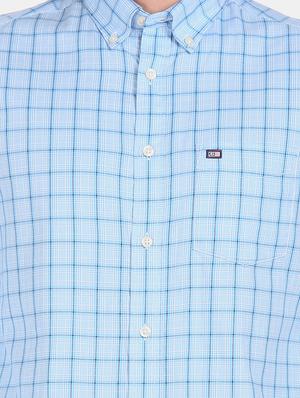 blue checkered casual shirt - 17616908 - Standard Image - 5