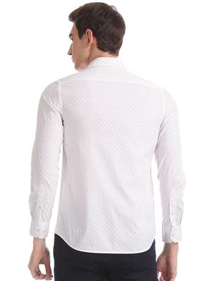 white printed casual shirt - 17616924 - Standard Image - 3