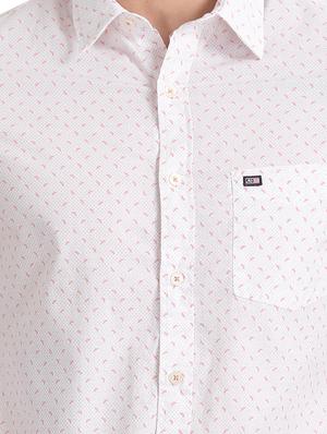 white printed casual shirt - 17616924 - Standard Image - 5