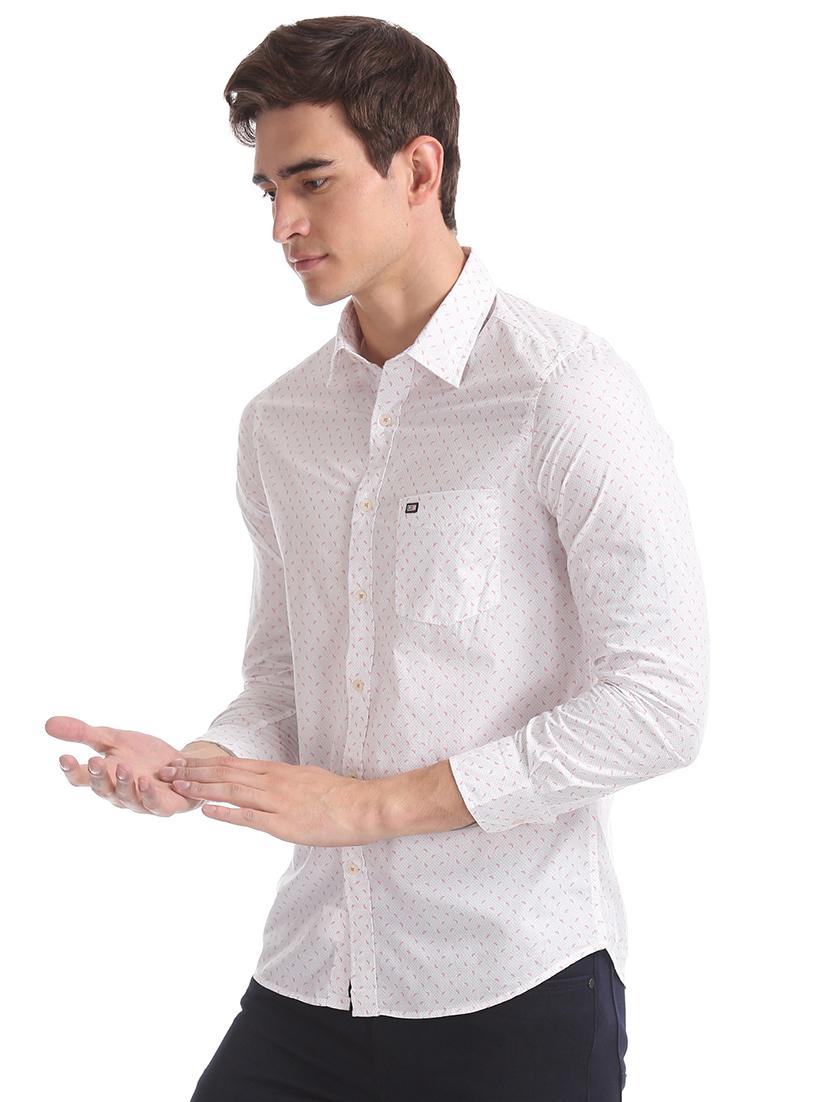 white printed casual shirt - 17616924 - Zoom Image - 2