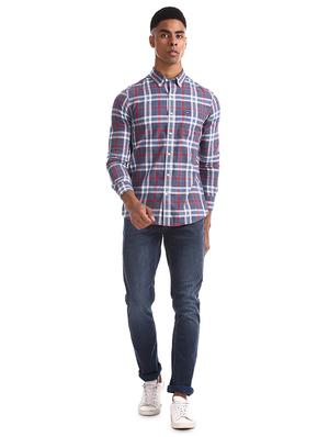 blue checkered casual shirt - 17616934 - Standard Image - 4