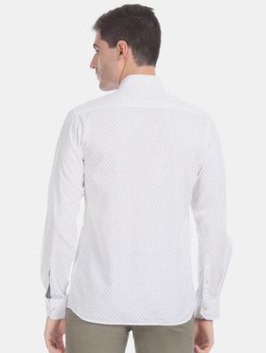 white printed casual shirt - 17616941 - Standard Image - 3