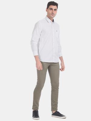 white printed casual shirt - 17616941 - Standard Image - 4