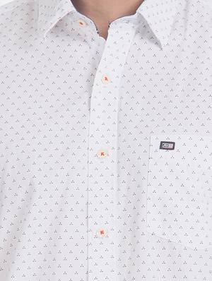 white printed casual shirt - 17616941 - Standard Image - 5
