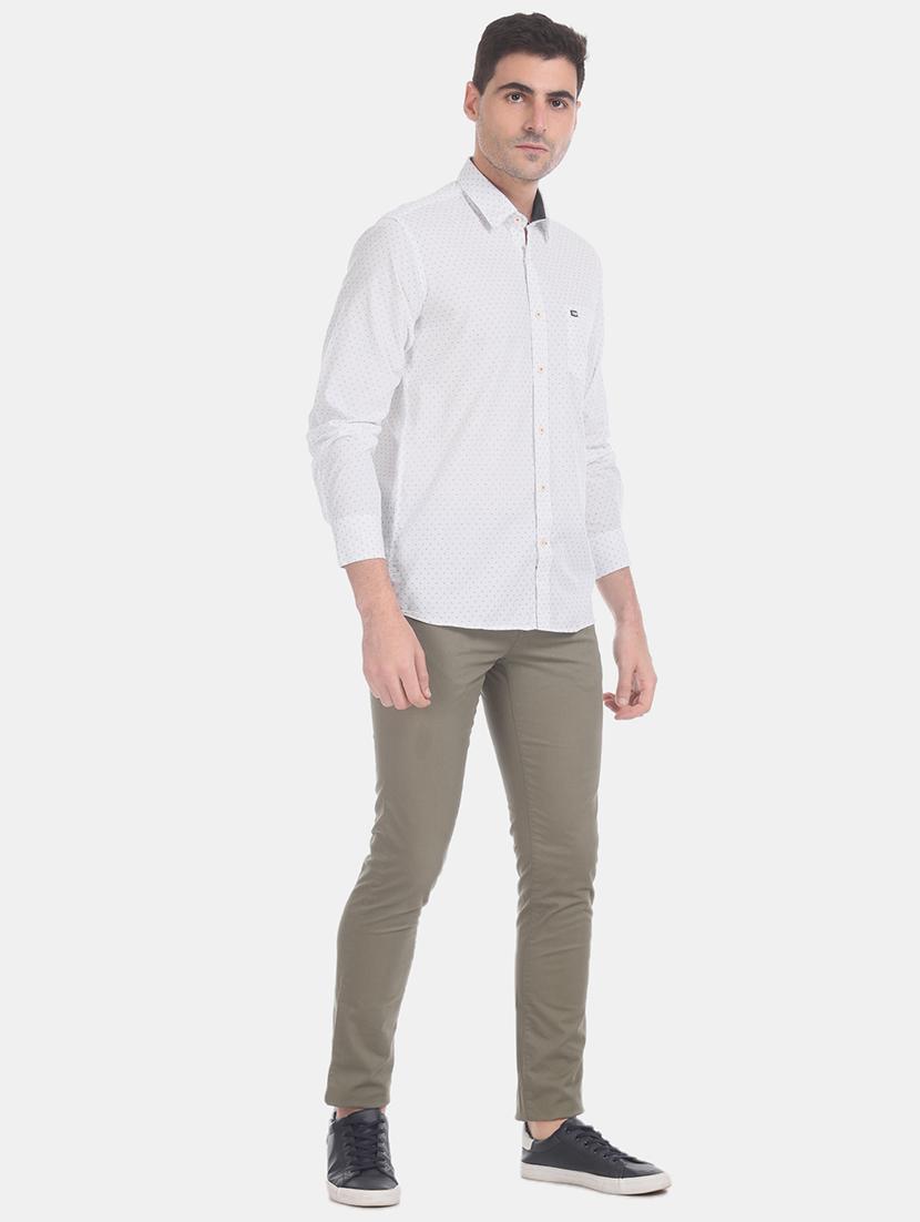white printed casual shirt - 17616941 - Zoom Image - 4
