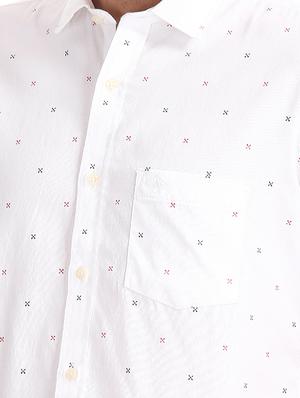 white printed casual shirt - 17616948 - Standard Image - 5