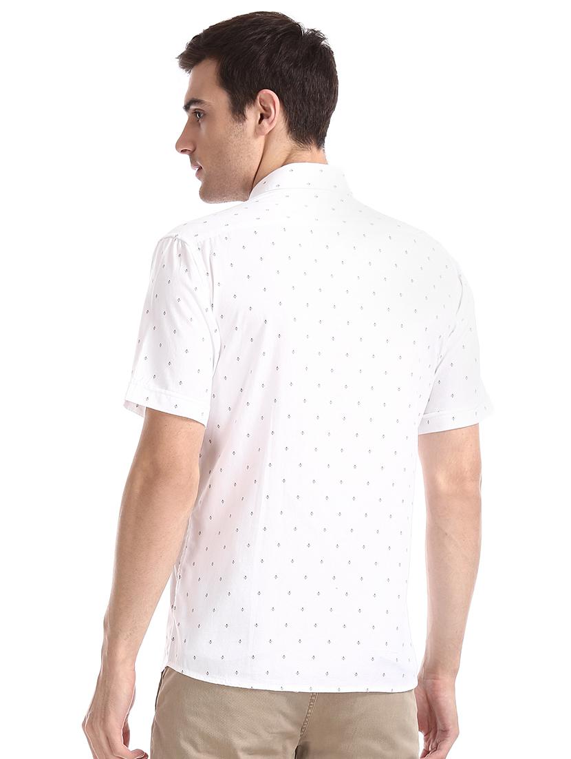 white printed casual shirt - 17616948 - Zoom Image - 3