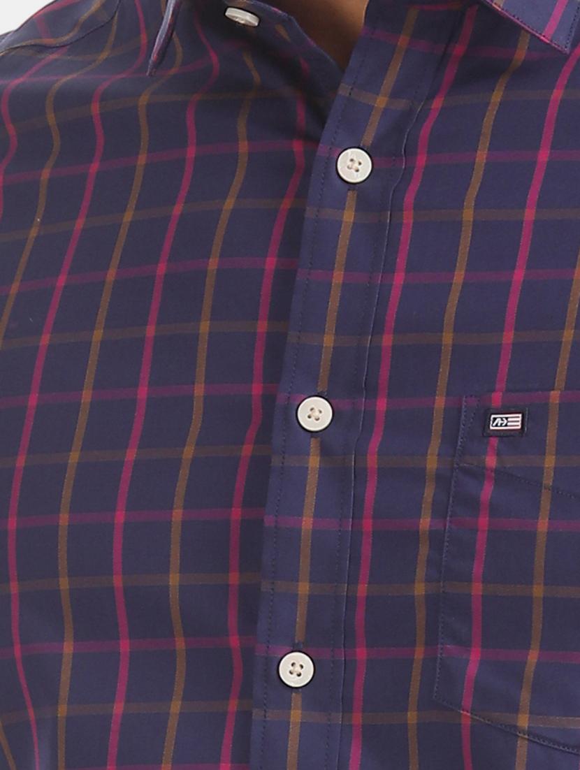purple checkered casual shirt - 17616967 - Zoom Image - 5