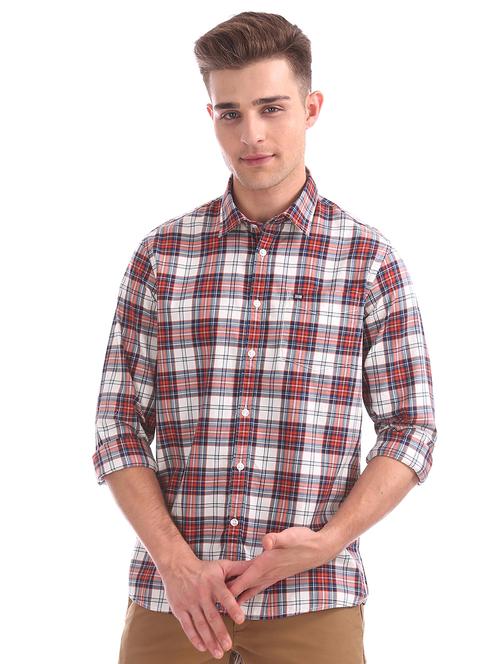 multi colored checkered casual shirt - 17616976 - Standard Image - 1