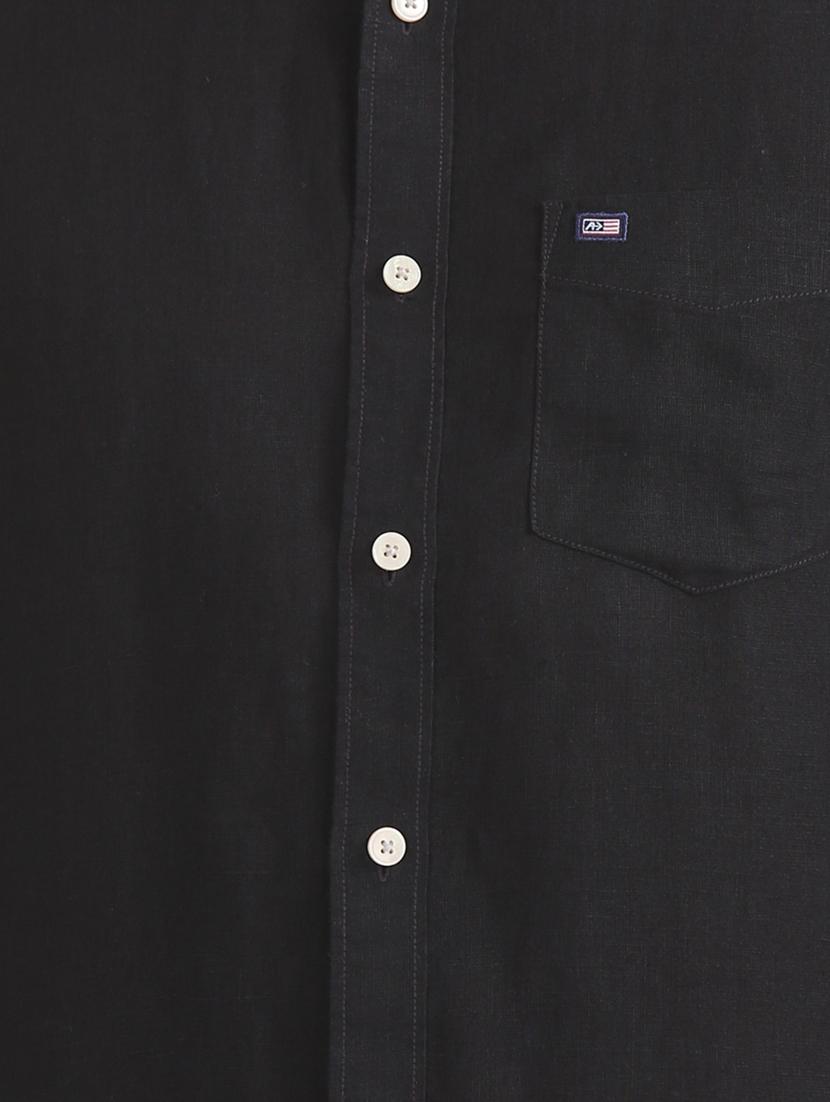 black solid casual shirt - 17616977 - Zoom Image - 5
