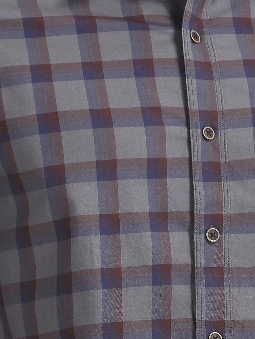 grey checkered casual shirt - 17616980 - Zoom Image - 5