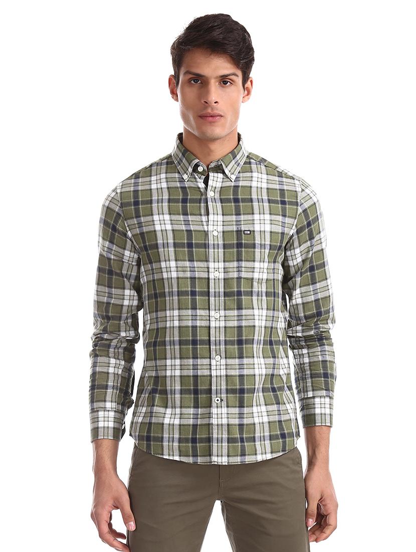 green checkered casual shirt - 17616981 - Zoom Image - 1