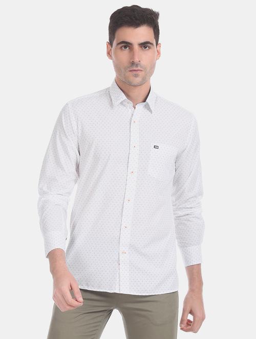 white printed casual shirt - 17616985 - Standard Image - 1