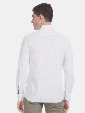 white printed casual shirt - 17616985 - Standard Image - 3