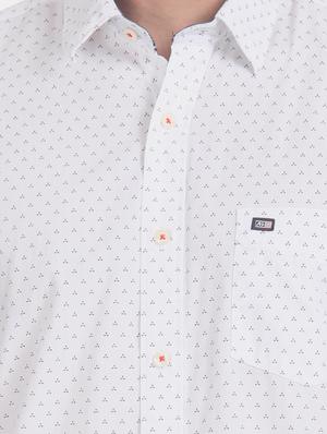 white printed casual shirt - 17616985 - Standard Image - 5