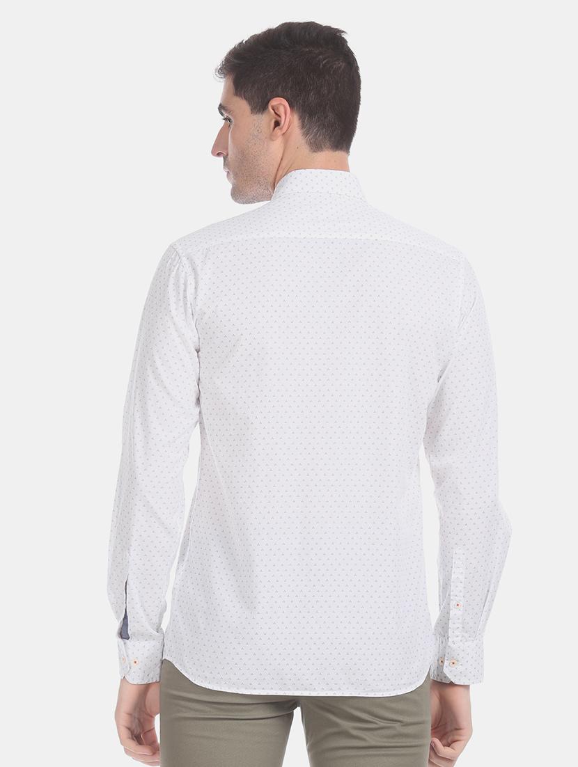 white printed casual shirt - 17616985 - Zoom Image - 3