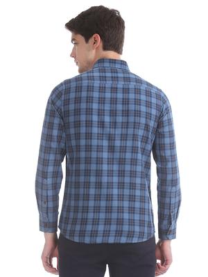 blue checkered casual shirt - 17616986 - Standard Image - 3