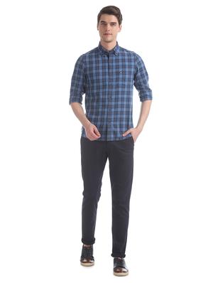 blue checkered casual shirt - 17616986 - Standard Image - 4