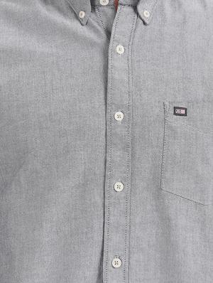 grey solid casual shirt - 17616988 - Standard Image - 5