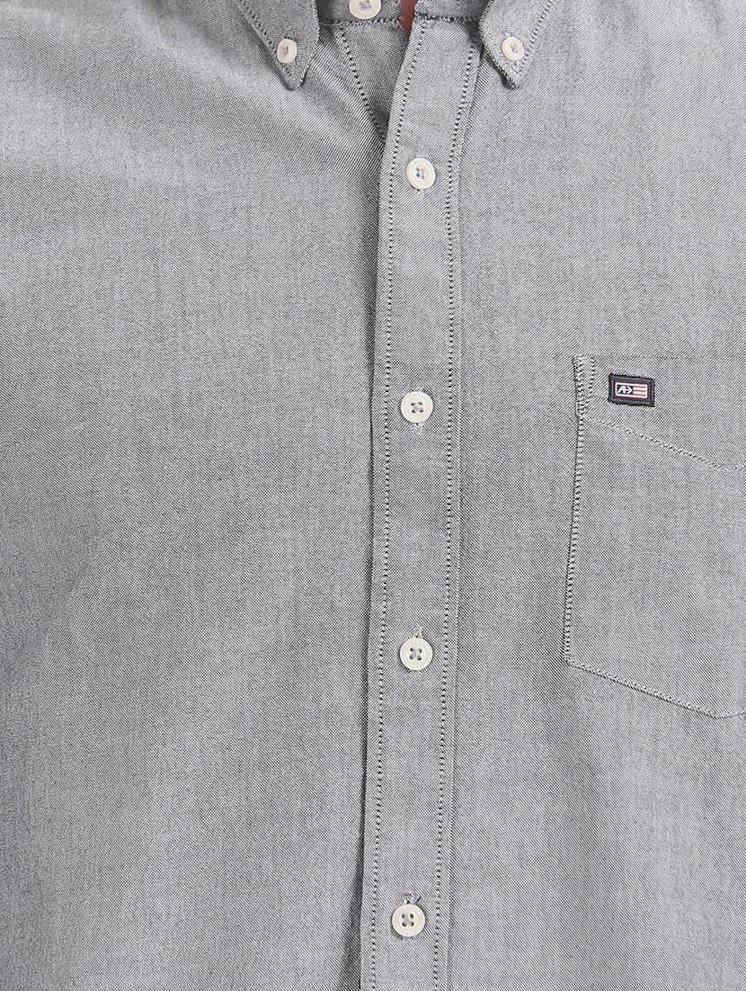 grey solid casual shirt - 17616988 - Zoom Image - 5