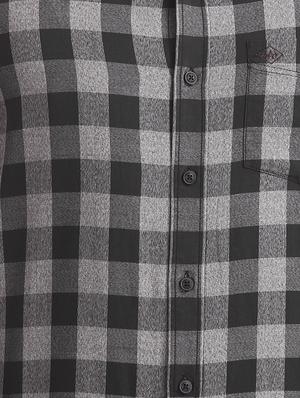 grey checkered casual shirt - 17616994 - Standard Image - 5