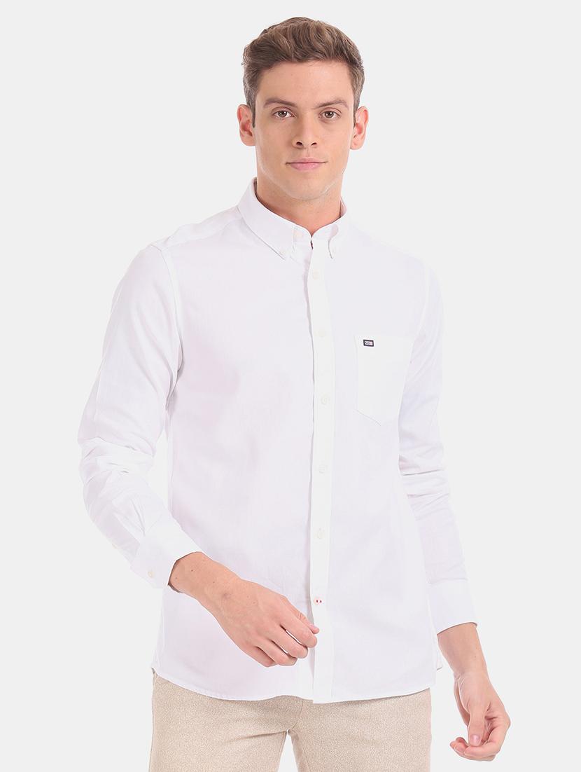 white solid casual shirt - 17617008 - Zoom Image - 1