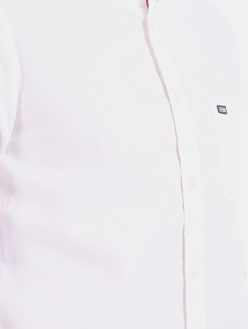 white solid casual shirt - 17617008 - Zoom Image - 5