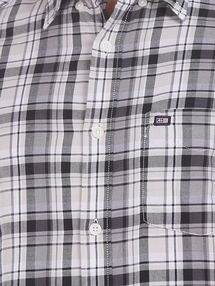 grey checkered casual shirt - 17617015 - Zoom Image - 5