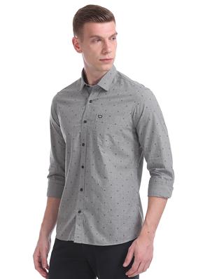 grey printed casual shirt - 17617021 - Standard Image - 2