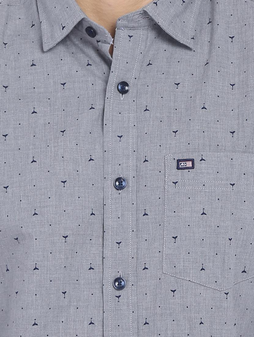 grey printed casual shirt - 17617021 - Zoom Image - 5