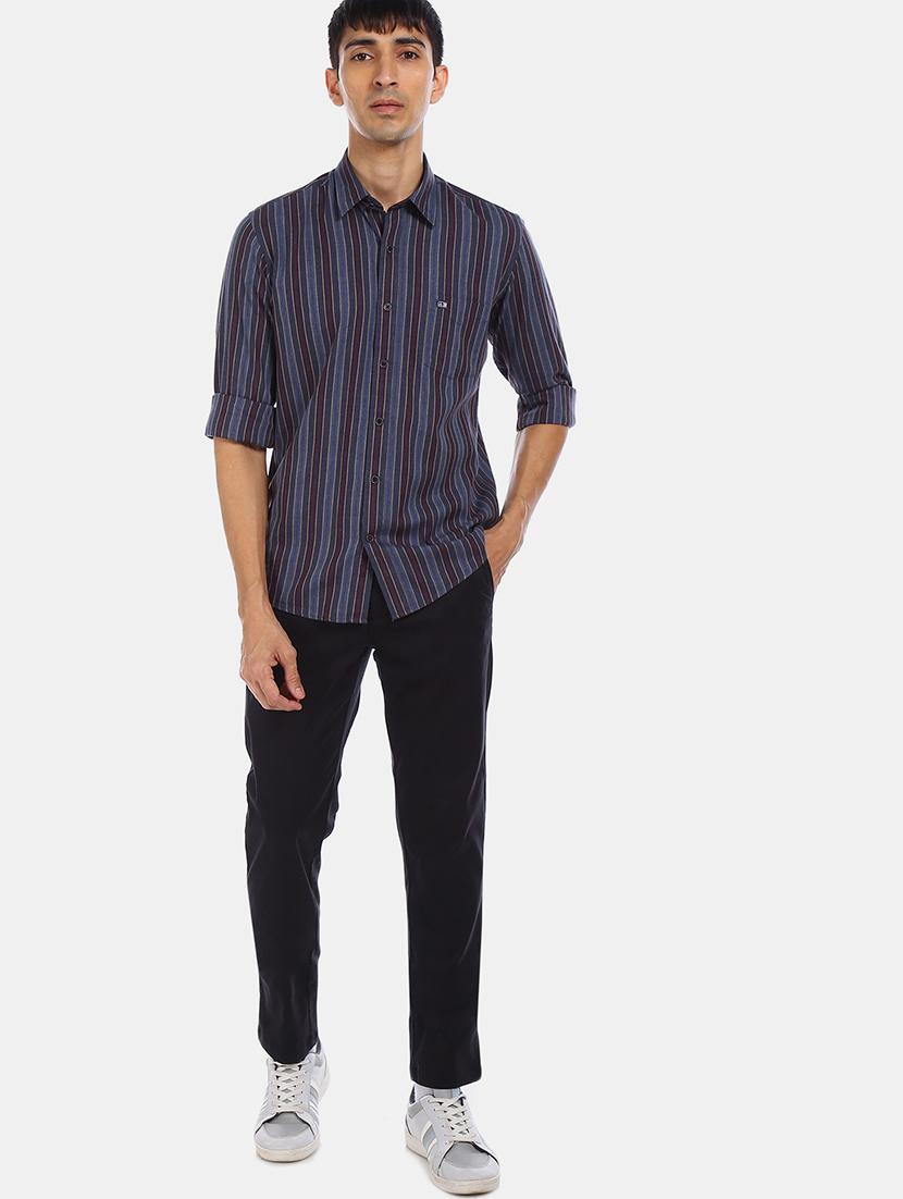 blue striped casual shirt - 17617022 - Zoom Image - 4