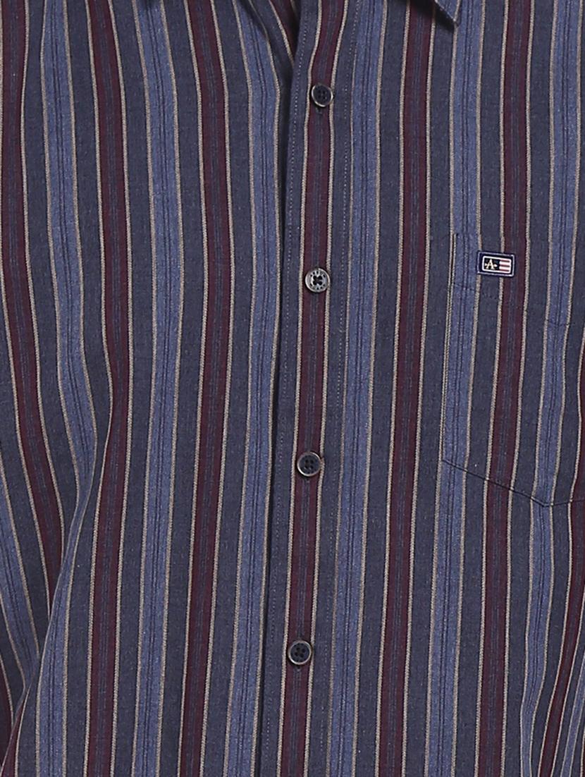 blue striped casual shirt - 17617022 - Zoom Image - 5