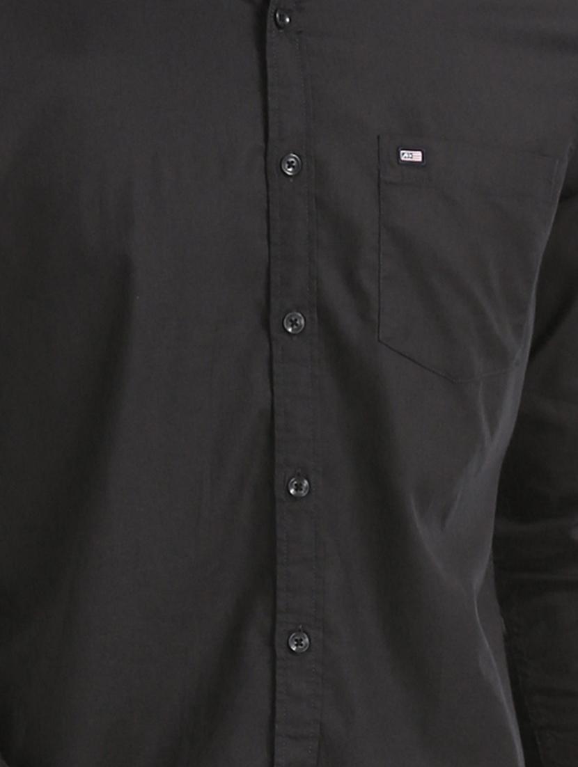 black solid casual shirt - 17617023 - Zoom Image - 5