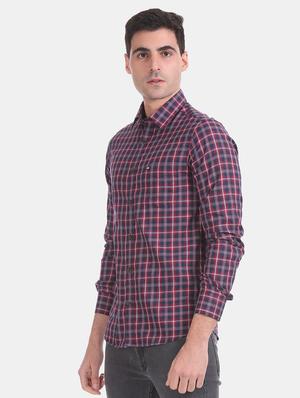 blue checkered casual shirt - 17617034 - Standard Image - 2