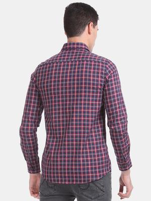 blue checkered casual shirt - 17617034 - Standard Image - 3