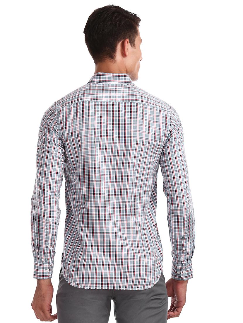 grey checkered casual shirt - 17617037 - Zoom Image - 3