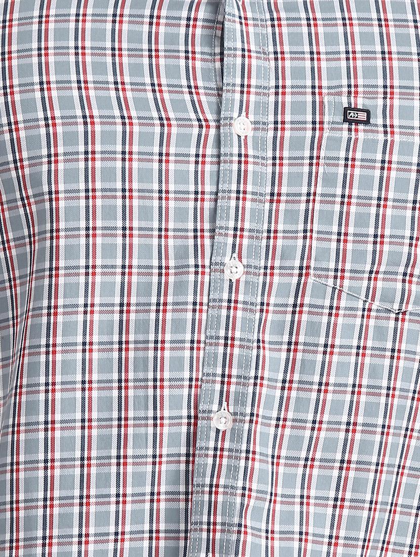 grey checkered casual shirt - 17617037 - Zoom Image - 5