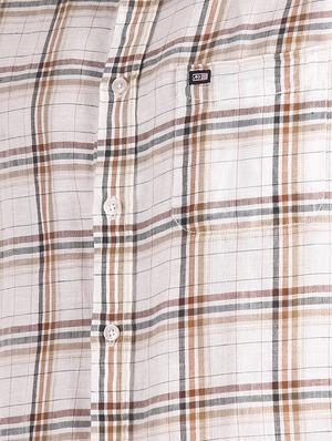 off white checkered casual shirt - 17617055 - Standard Image - 5