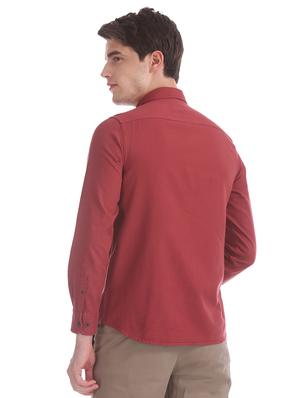 red solid casual shirt - 17617064 - Standard Image - 3