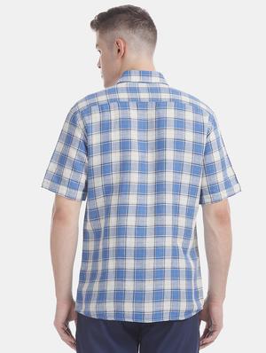 blue checkered casual shirt - 17617069 - Standard Image - 3
