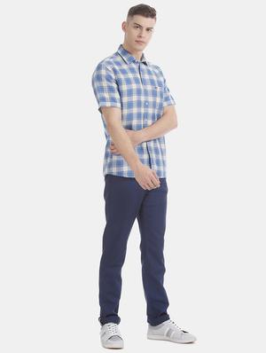 blue checkered casual shirt - 17617069 - Standard Image - 4