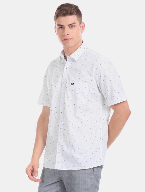 white printed casual shirt - 17617071 - Standard Image - 1