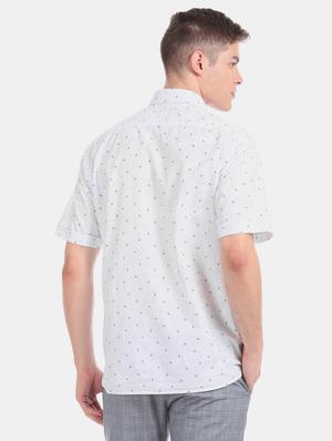 white printed casual shirt - 17617071 - Standard Image - 3