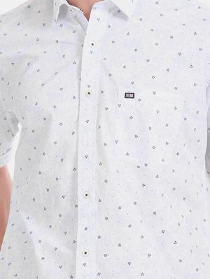 white printed casual shirt - 17617071 - Standard Image - 5