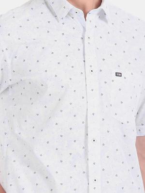 white printed casual shirt - 17617071 - Standard Image - 6