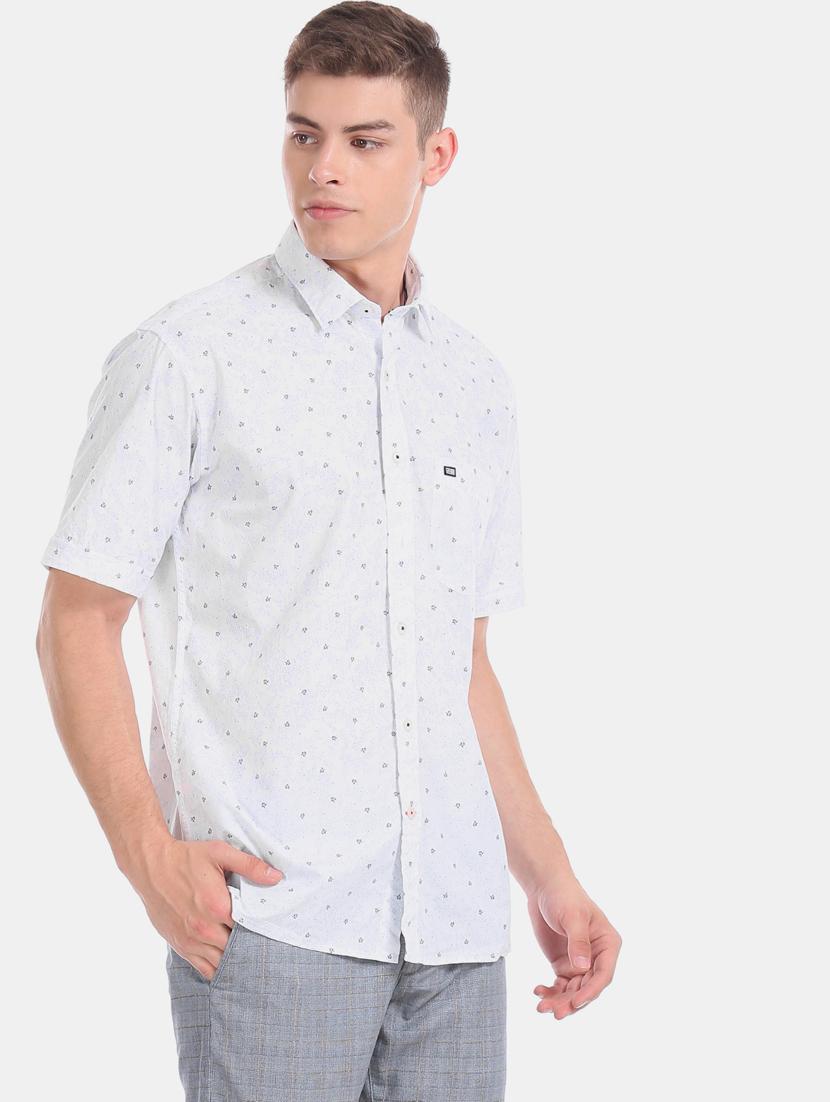 white printed casual shirt - 17617071 - Zoom Image - 2