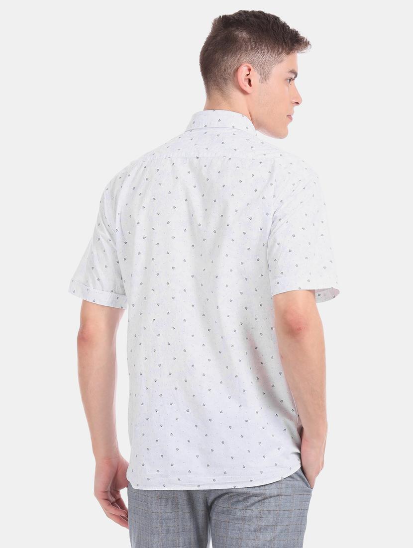 white printed casual shirt - 17617071 - Zoom Image - 3