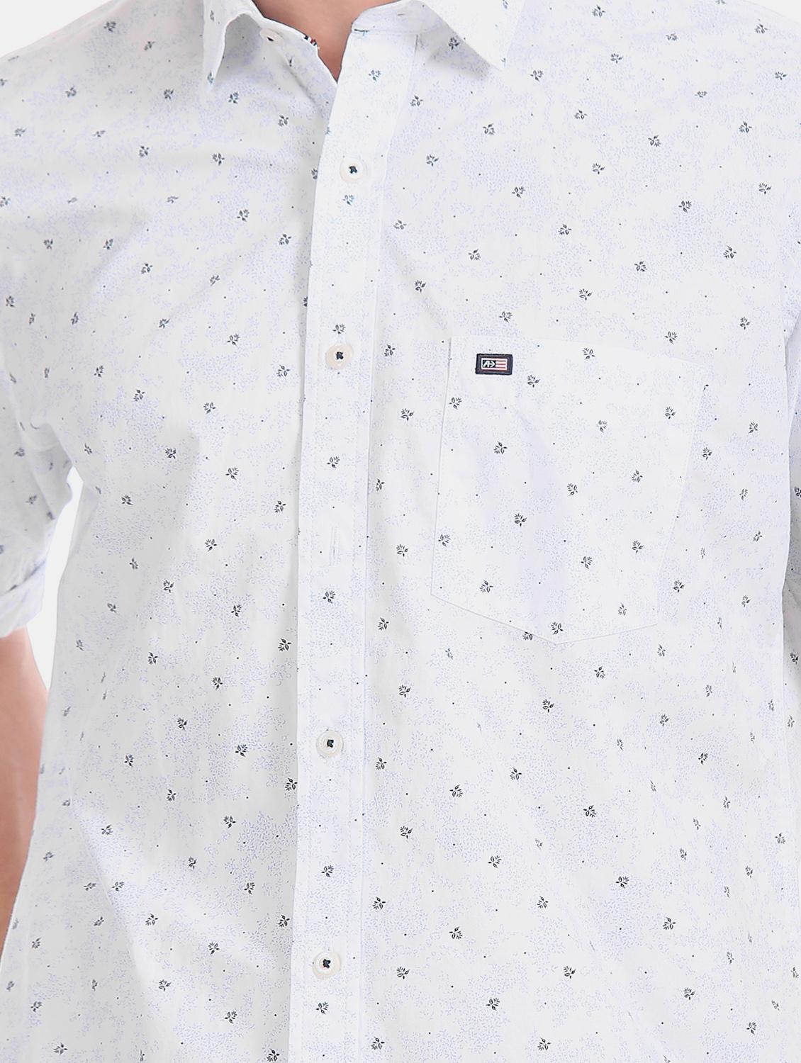 white printed casual shirt - 17617071 - Zoom Image - 5