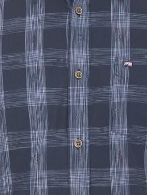blue checkered casual shirt - 17617076 - Standard Image - 5